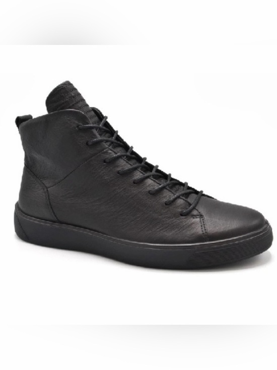 Other - ECCO Men’s 12 EU 46 Black Leather Street Tray Tech Lace Up Sneaker Boots S3